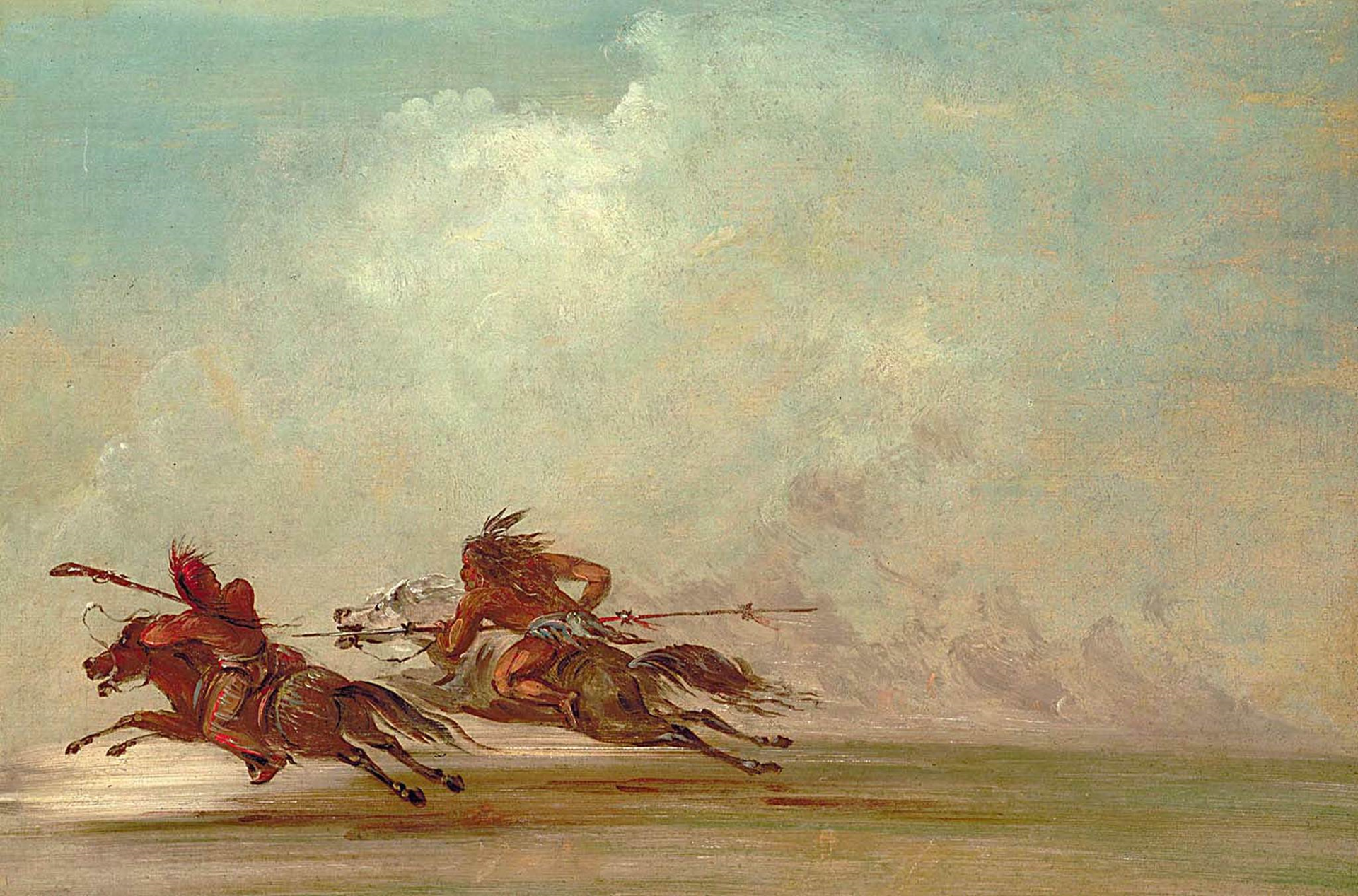 War on the Plains: Comanche vs Osage, George Catlin, 1834
